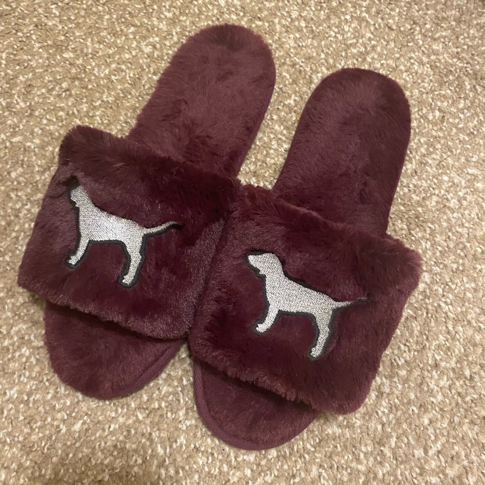 Victoria's Secret Burgundy slippers